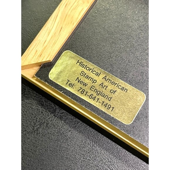 Framed Historical American Stamp Art Depicting Washington & Molly Pitcher - Picture 6 of 8